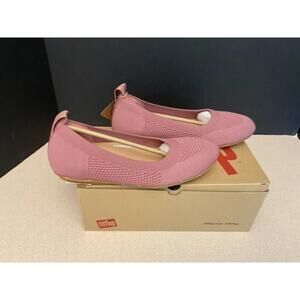New! Womens Fitflop Allegro E01 Warm Rose Knit Ballet Flats. Size 6.5. Nice!!!